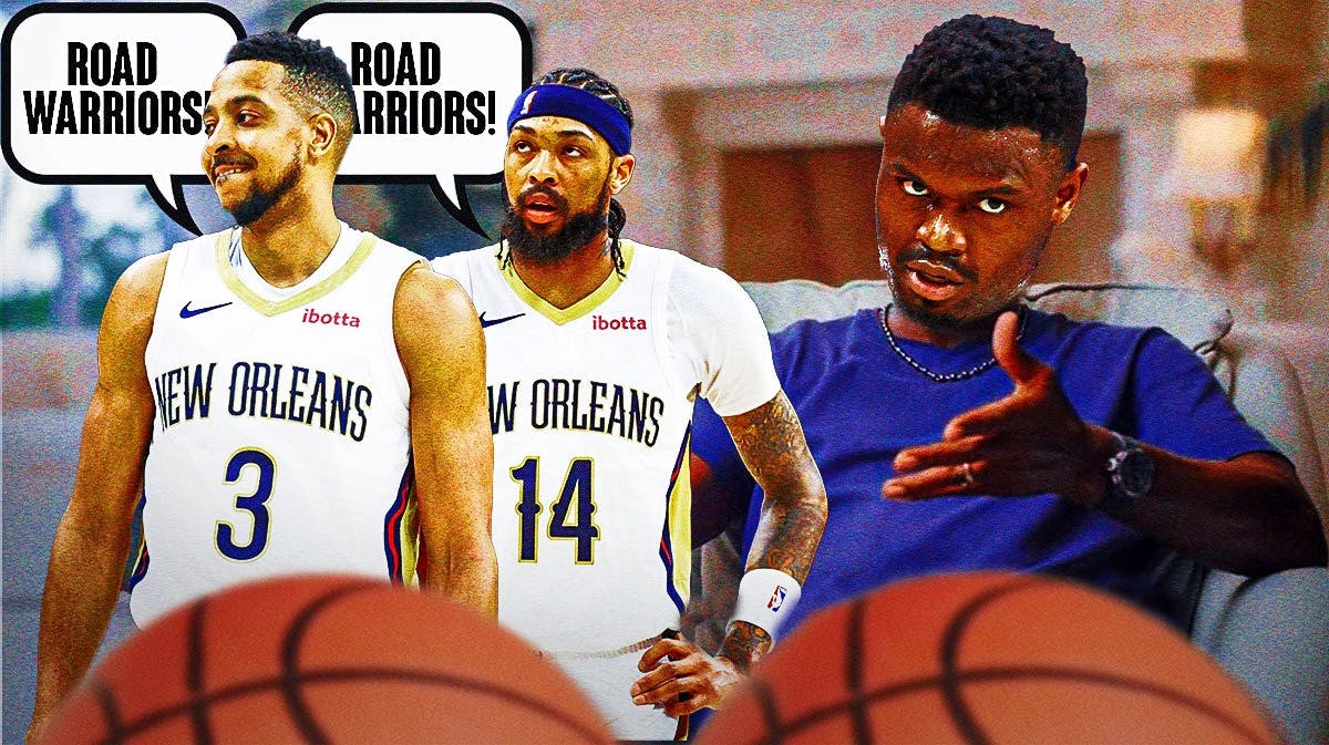 Pelicans' Brandon Ingram and CJ McCollum saying "Road warriors!", Pelicans' Zion Williamson's head on Michael Jordan "I took that personally" meme,
