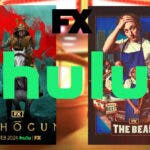 Show posters for Shogun and The Bear, and logos for FX and Hulu