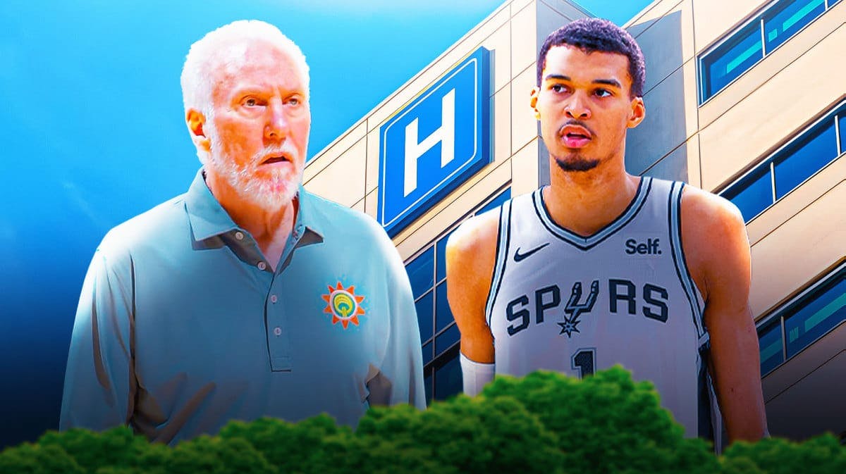 Spurs Gregg Popovich and Victor Wembanyama amid battle with Domantas Sabonis Kings