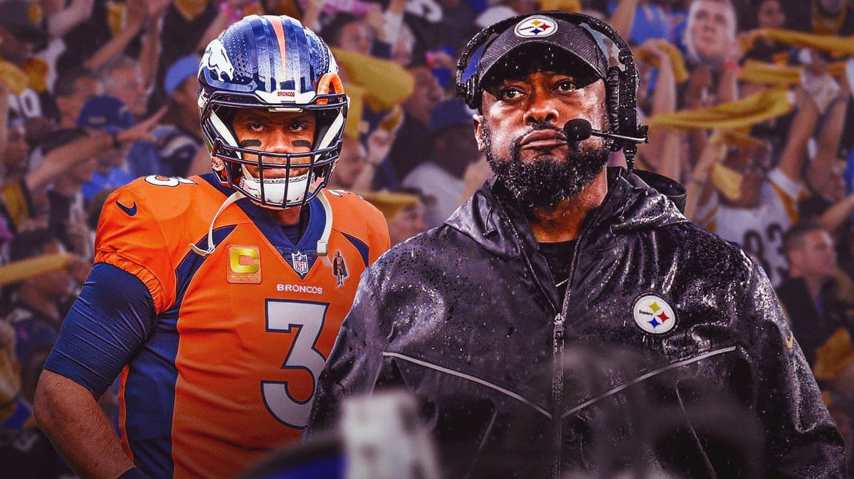 Steelers Mike Tomlin with former Broncos QB Russell Wilson joining Kenny Pickett