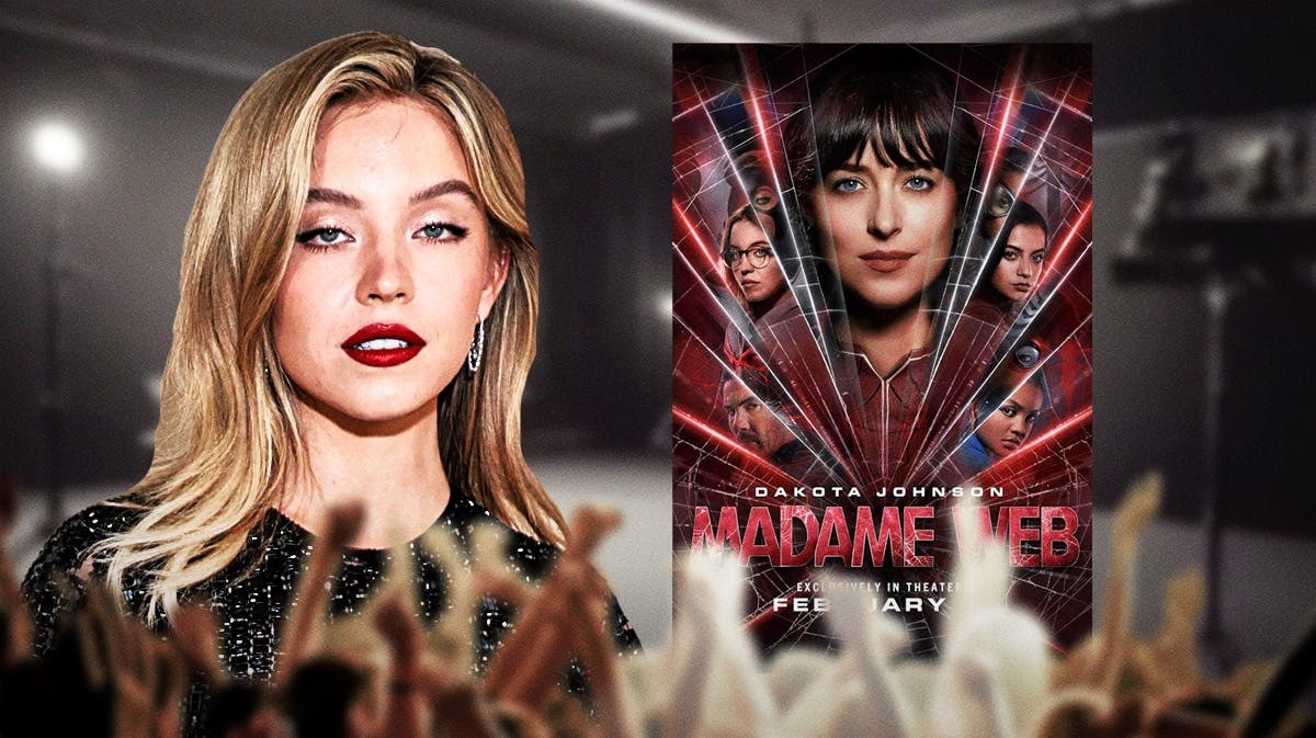 Sydney Sweeney and Madame Web poster.