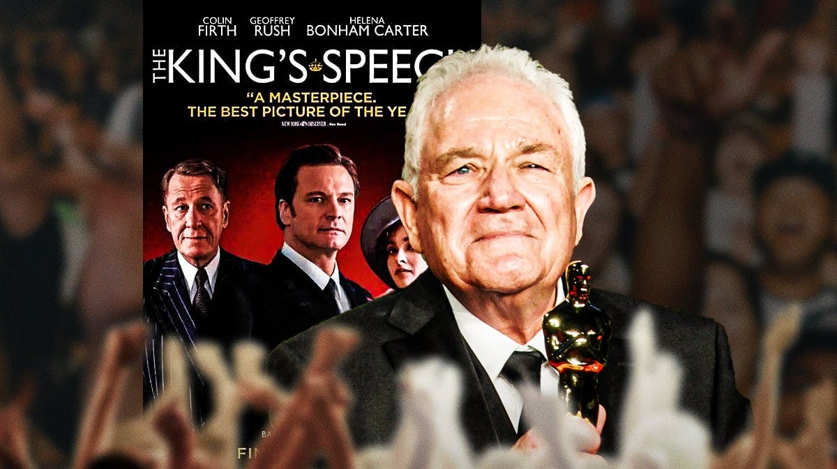 David Seidler and The King's Speech poster.