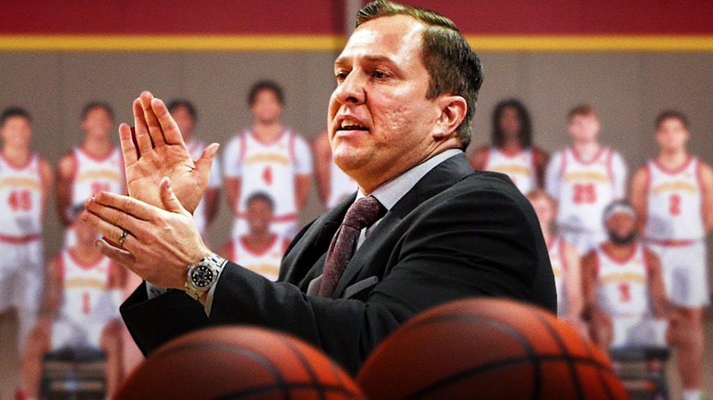 Iowa State coach T.J. Otzelberger clapping his hands.