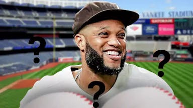 Robinson Cano with question marks around him.