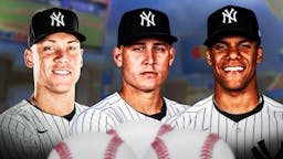 Aaron Judge, Anthony Rizzo, Juan Soto in Yankees uniform