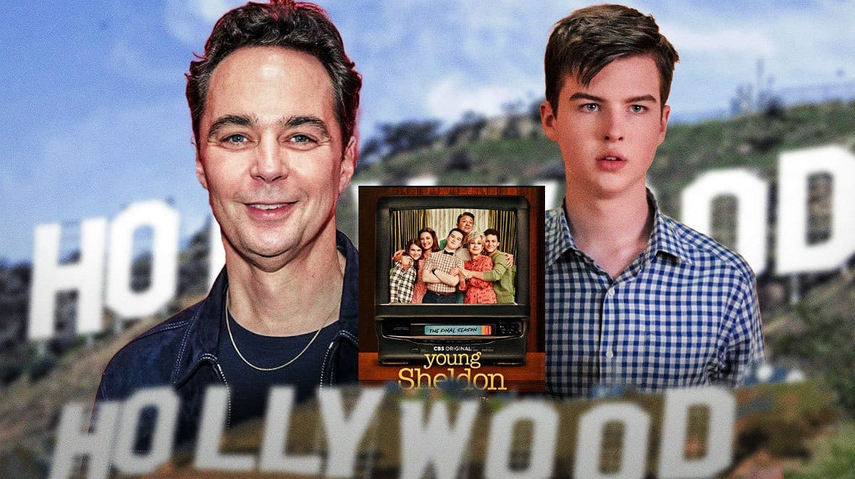 Big Bang Theory star Jim Parsons, Young Sheldon final season poster, and Ian Armitage.