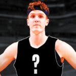 Kings Kevin Huerter with a blank jersey with a question mark on it suggesting a trade
