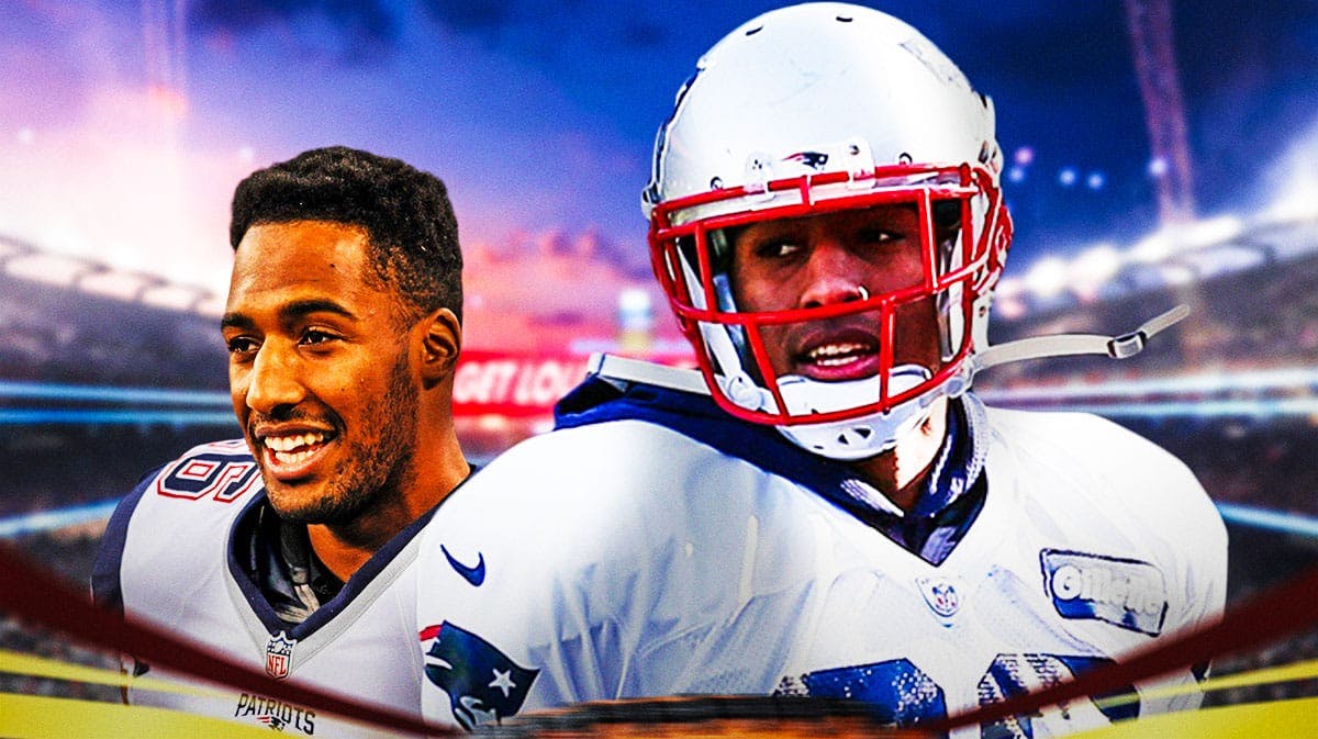 Two pictures of Logan Ryan when he was with Patriots