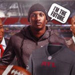 2024 NFL Draft, Falcons first round pick Michael Penix Jr. saying he's the future to GM Terry Fontenot and head coach Raheem Morris