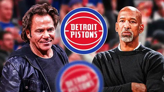 Detroit Pistons owner Tom Gores and head coach Monty Williams