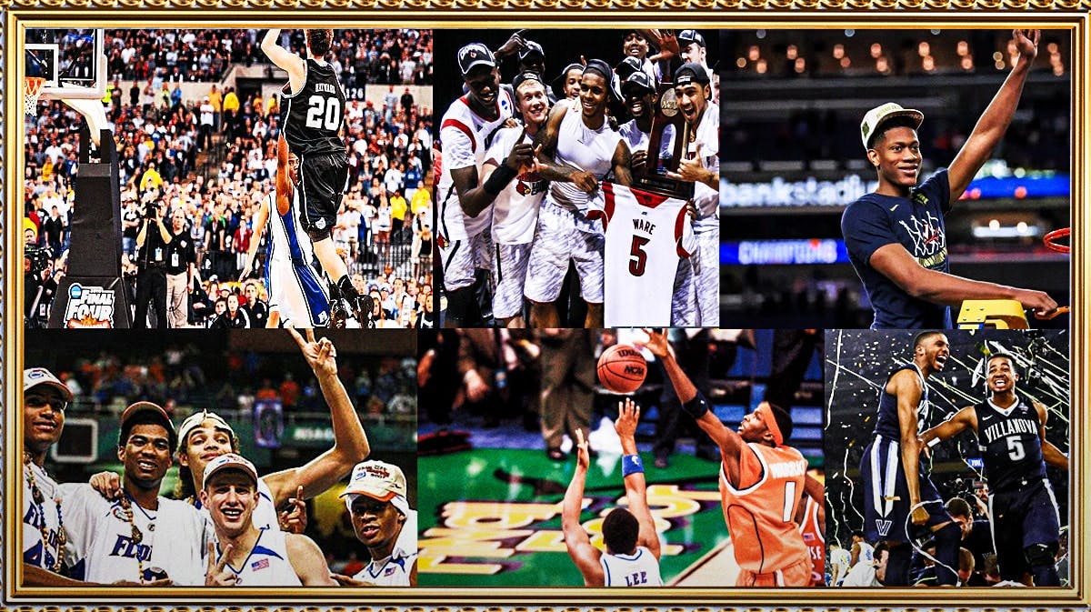 A collage of great National Championship Game moments