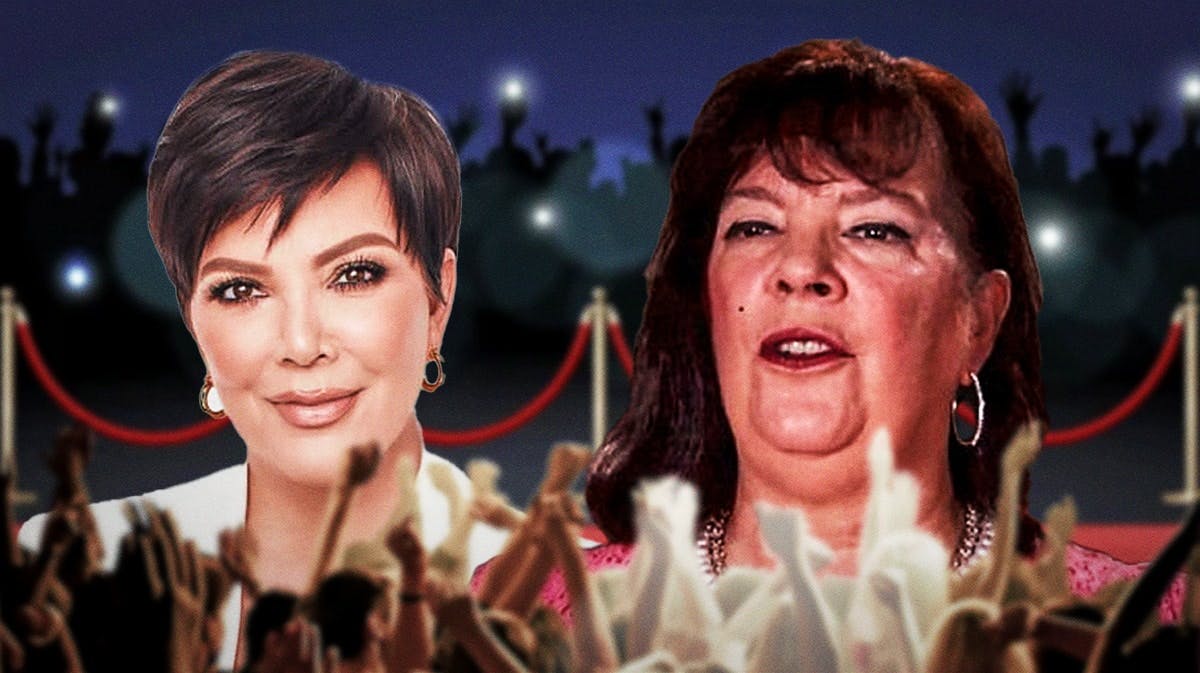 Kris Jenner and her sister Karen Houghton with a red carpet