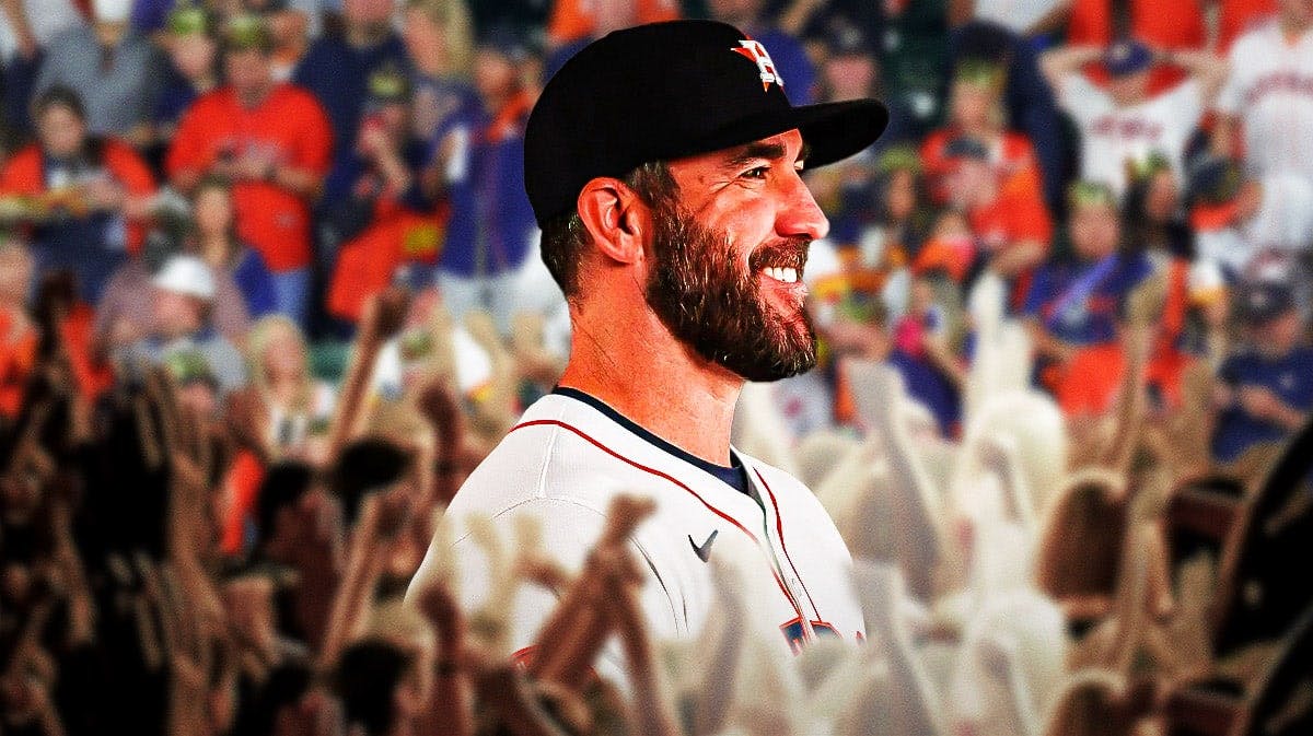 Houston Astros pitcher Justin Verlander smiling