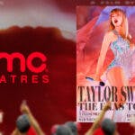 AMC Theatres and Taylor Swift: The Eras Tour poster with Renaissance: A Film by Beyoncé poster in background.