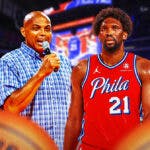 Philadelphia 76ers player Joel Embiid and former NBA player Charles Barkley