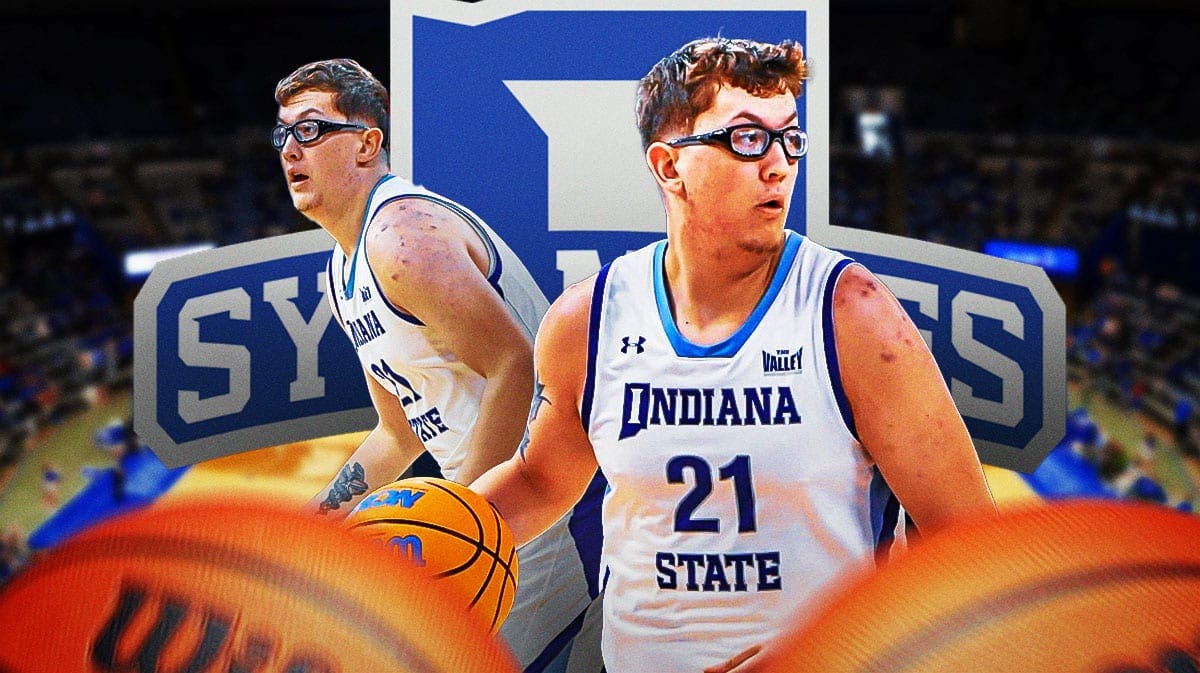 Indiana State basketball's Robbie Avila looks at crowd after transfer portal move