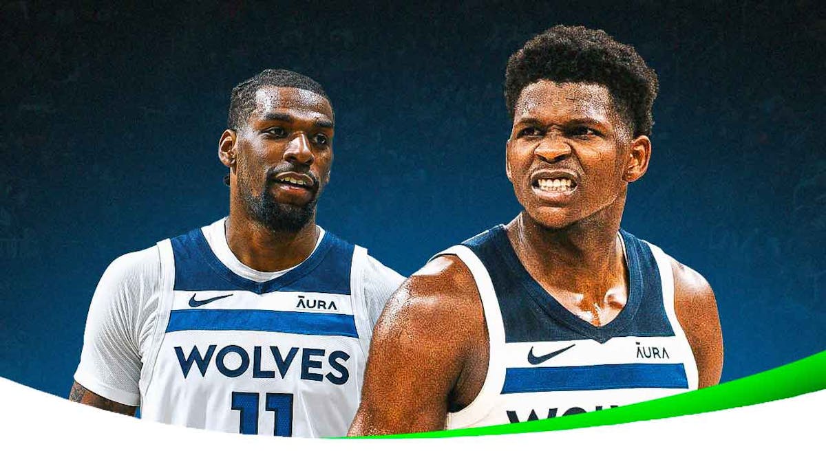 Naz Reid, Anthony Edwards with stars over their eyes. Some Timberwolves graphic (wrap/imaging) with those two is good with me.