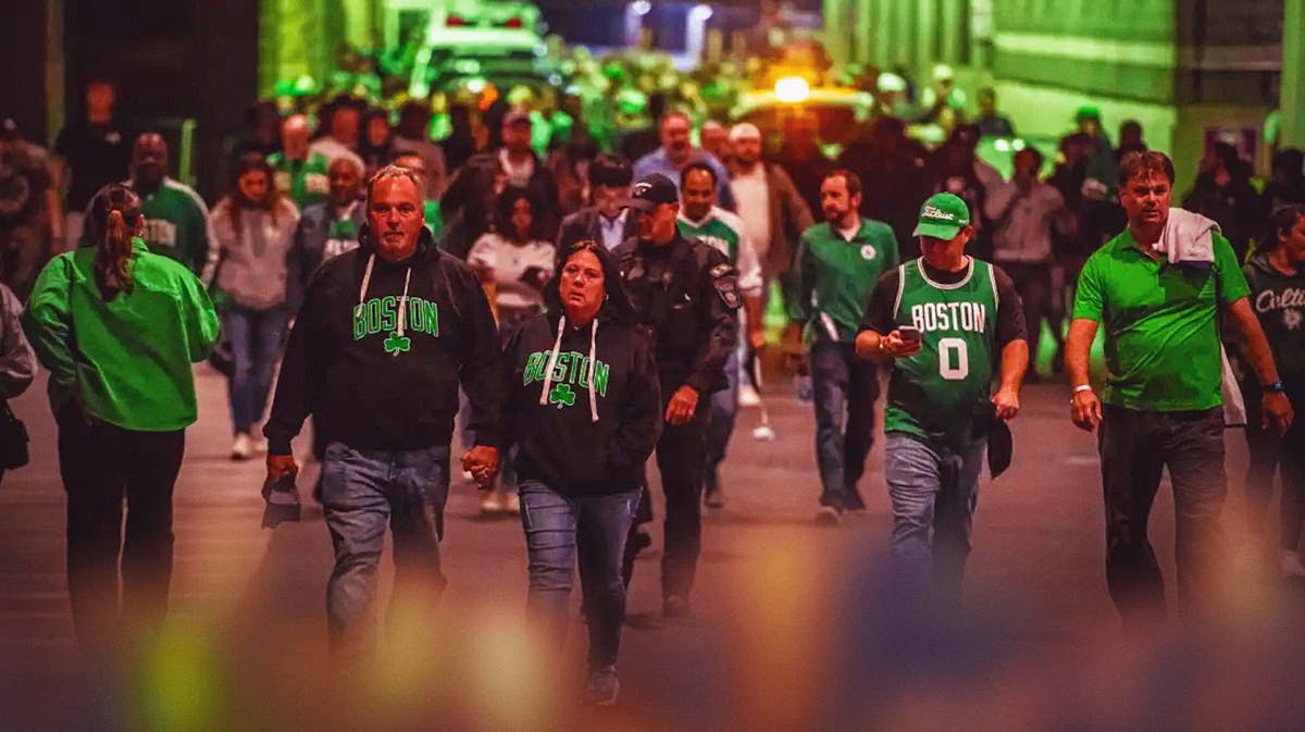 Boston Celtics fans leave NBA Playoffs game early Miami Heat