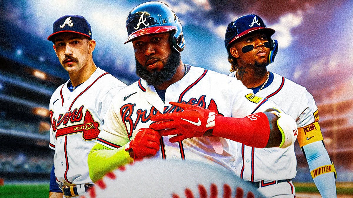 Braves players Ronald Acuna Jr., Spencer Strider and Marcell Ozuna