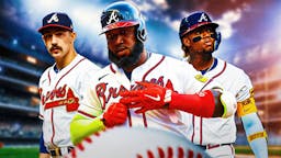 Braves players Ronald Acuna Jr., Spencer Strider and Marcell Ozuna