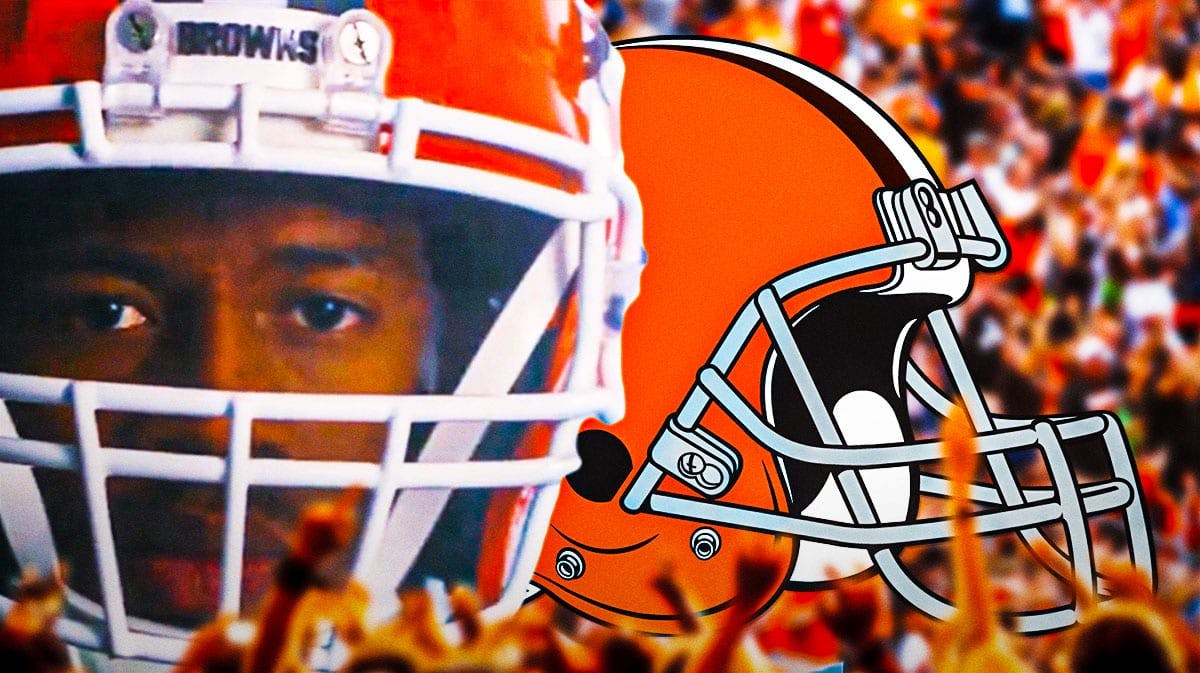 Cleveland Browns logo with Nick Chubb