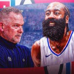James Harden smiling, Michael Malone, Los Angeles Clippers