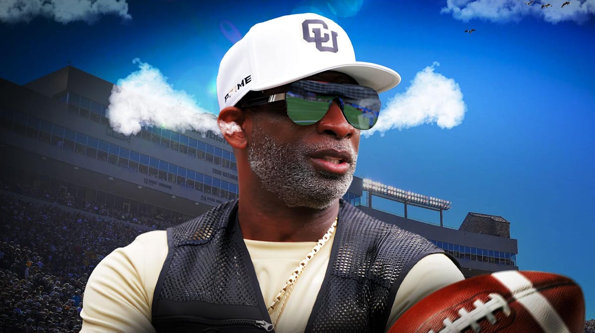 Deion Sanders looking angry with steam coming out of his ears