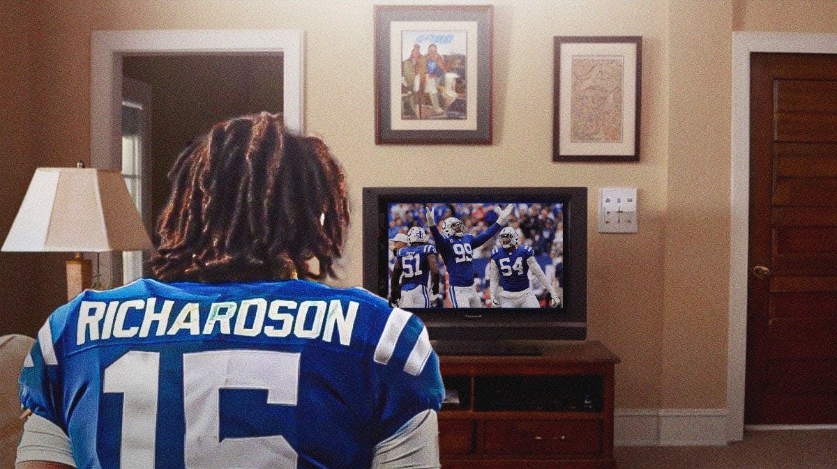 Colts' Anthony Richardson watching his teammates play on TV