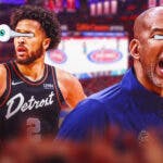 Pistons' Cade Cunningham and Monty Williams with their eyes popping out