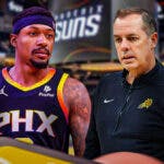 Disappointed Suns guard Bradley Beal and head coach Frank Vogel
