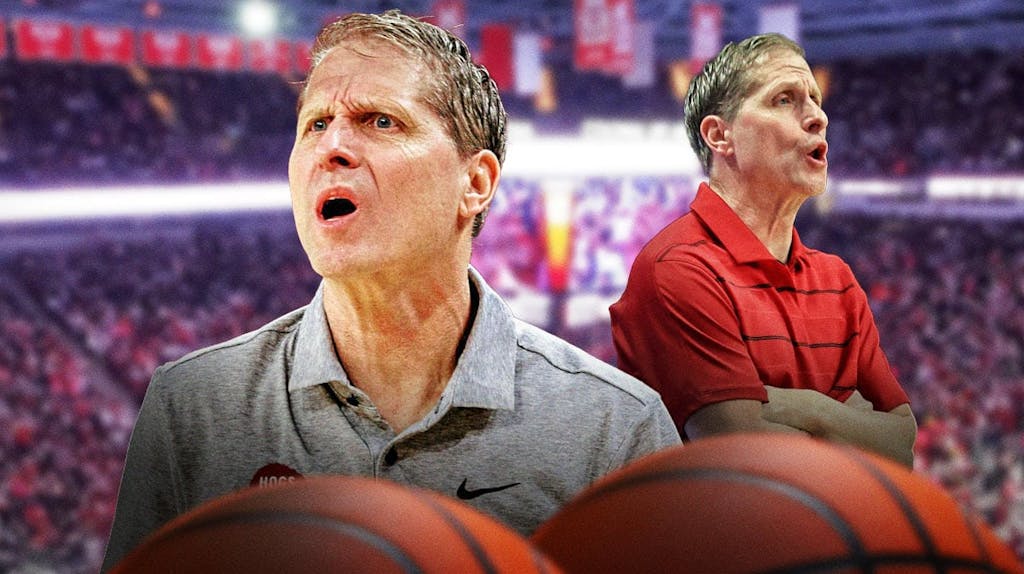 Eric Musselman, USC basketball, Josh Cohen, Trojans, Arkansas basketball, Eric Musselman with USC basketball arena in the background