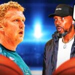 image idea: Brian Scalabrine next to an angry-looking Udonis Haslem. There can be swear symbols ("$@#!") in a speech bubble coming from Haslem