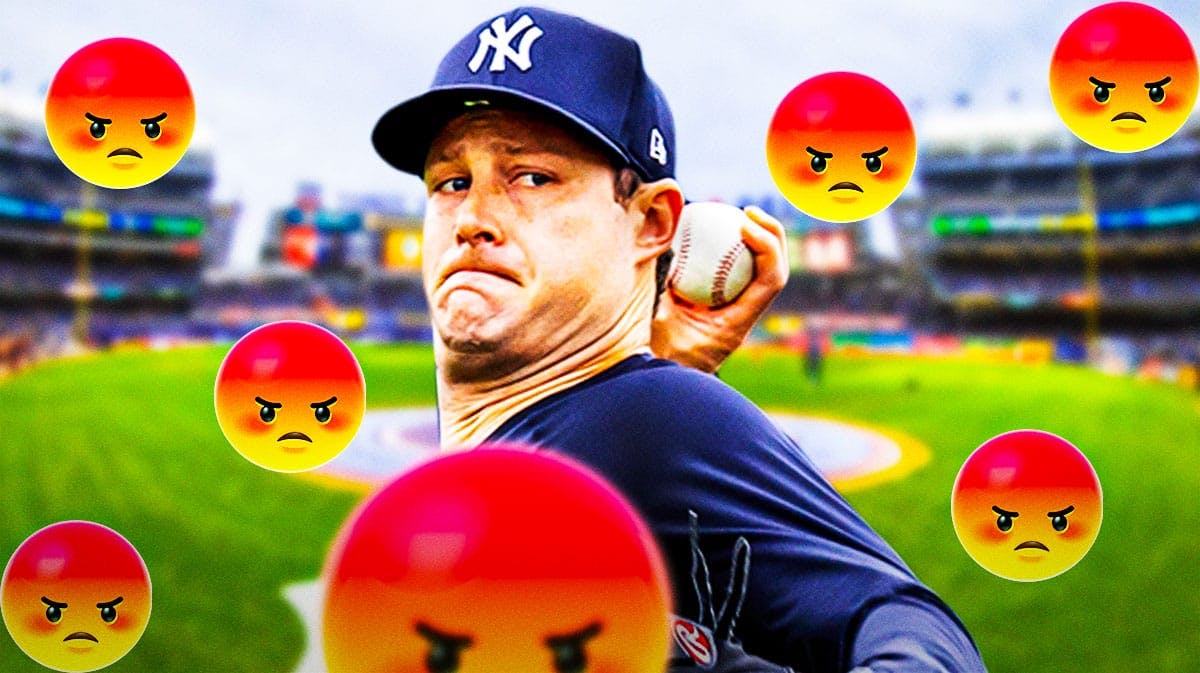 Gerrit Cole with angry emojis all around him