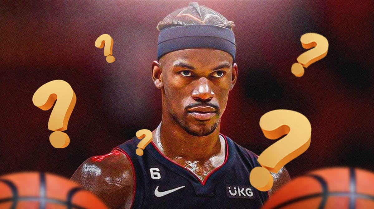 Heat's Jimmy Butler with question marks.