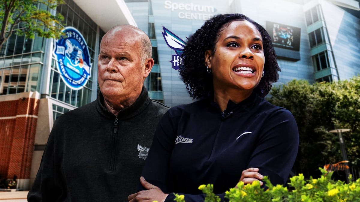 Hornets HC Steve Clifford with Stockton Kings HC and NBA G League COTY Lindsey Harding