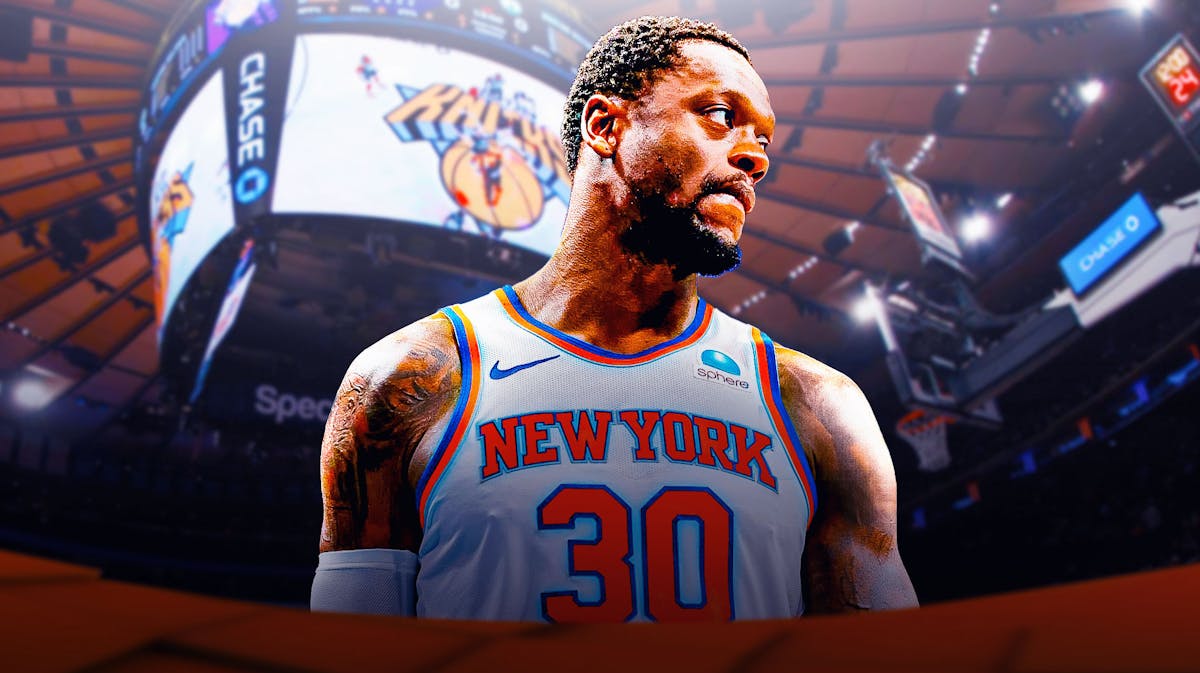 Knicks Julius Randle looking sad at Madison Square Garden
