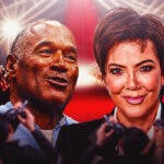 Kris Jenner and O.J. Simpson with cameras and fans