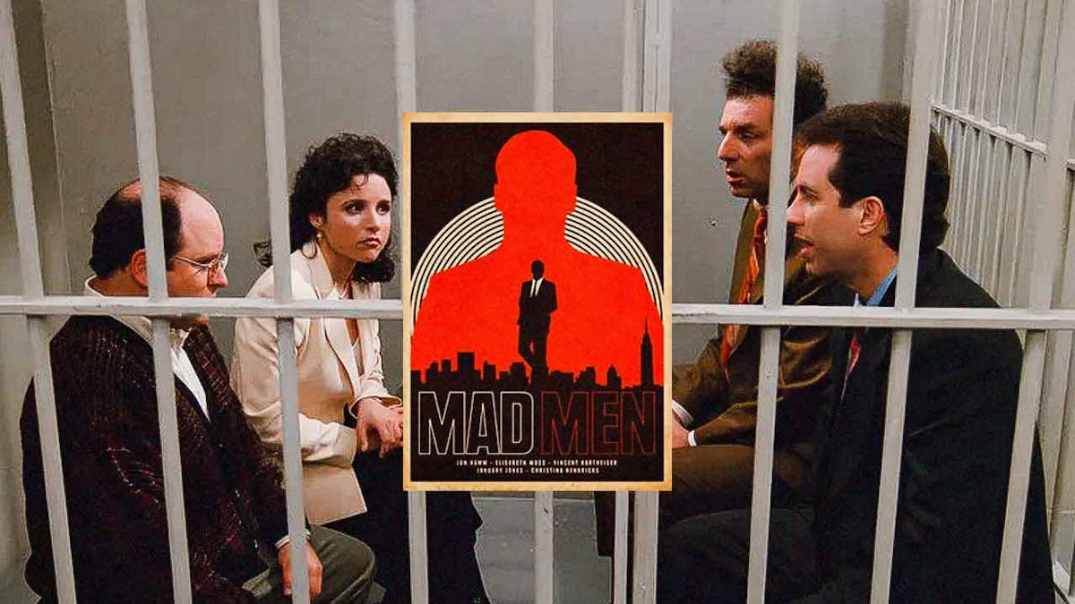 Seinfeld finale with a Mad Men image.