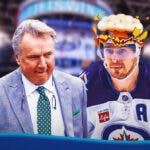 Rick Bowness and Mark Scheifele with mind-blown heads