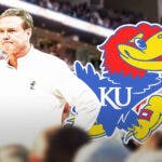 Kansas basketball's Bill Self looks at Big 12, March Madness fans, Kansas basketball roster sits on bench