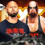 Karl Anderson with a text bubble reading "Returning to NXT?" next to Luke Gallows with the NXT logo as the background.