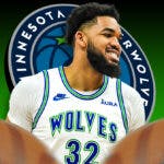 Timberwolves' Karl-Anthony Towns smiles after injury upgrade, Hawks fans sit in stands