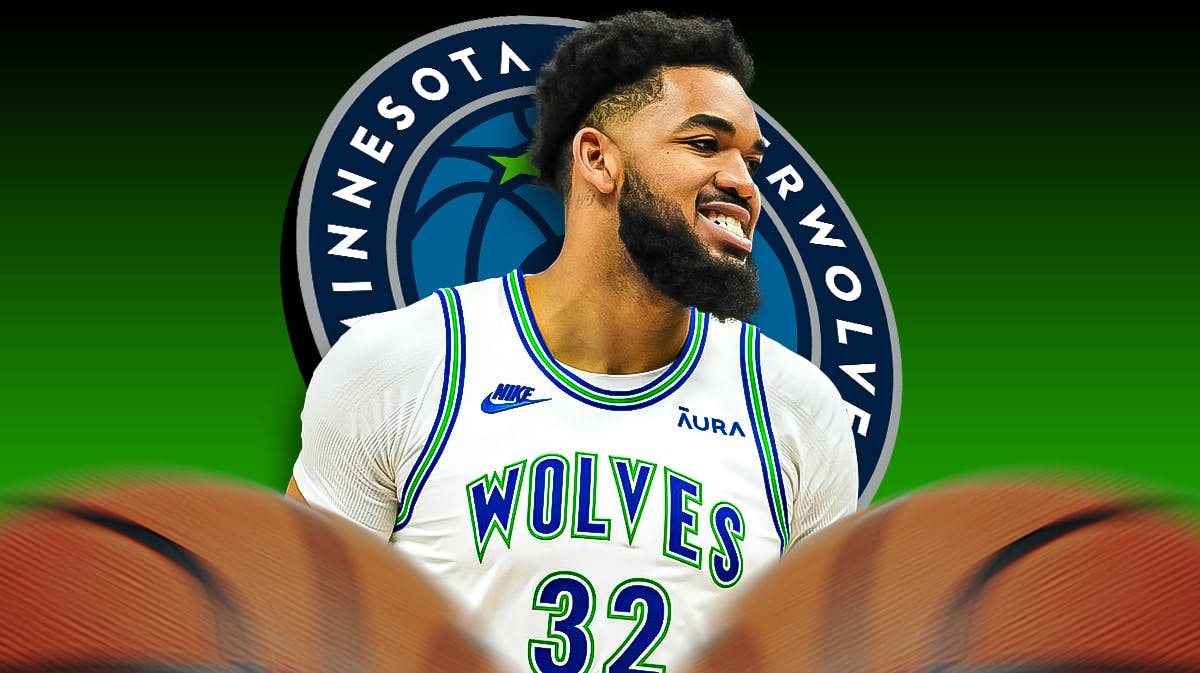 Timberwolves' Karl-Anthony Towns smiles after injury upgrade, Hawks fans sit in stands