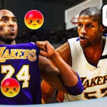 Kobe Bryant on one side with a bunch of angry emojis around him, Samaki Walker on the other side with a speech bubble that says "Ouch!"