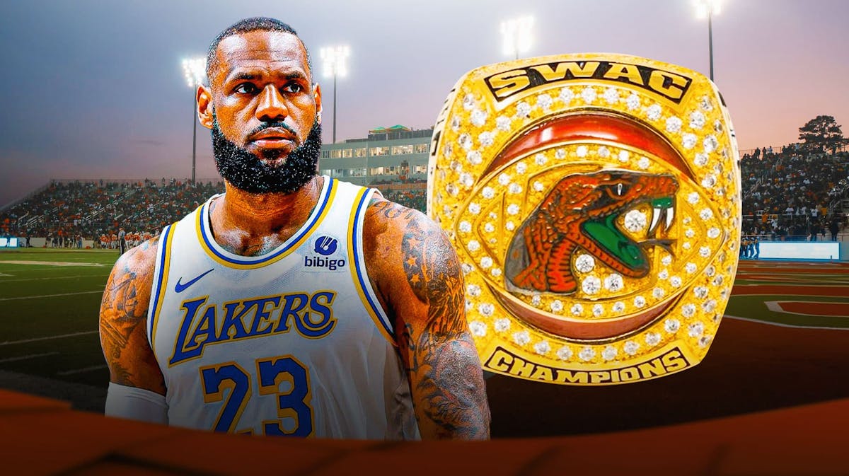 Although he's preparing for the playoffs, LeBron James showed love to Florida A&M football's championship rings.