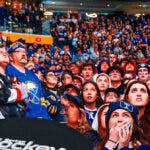 NHL fans look in disbelief.