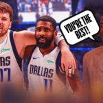 Jamal Crawford telling Luka Doncic and Kyrie Irving "you're the best!"