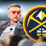 Bill Simmons looking at Denver Nuggets' logo with heart-eyes
