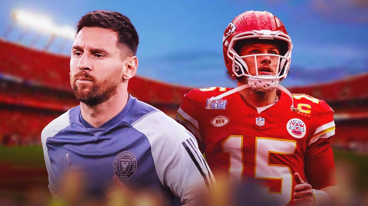 Mahomes and Messi were spotted together in the hallway.