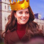 Princess Kate with a playful crown on her head
